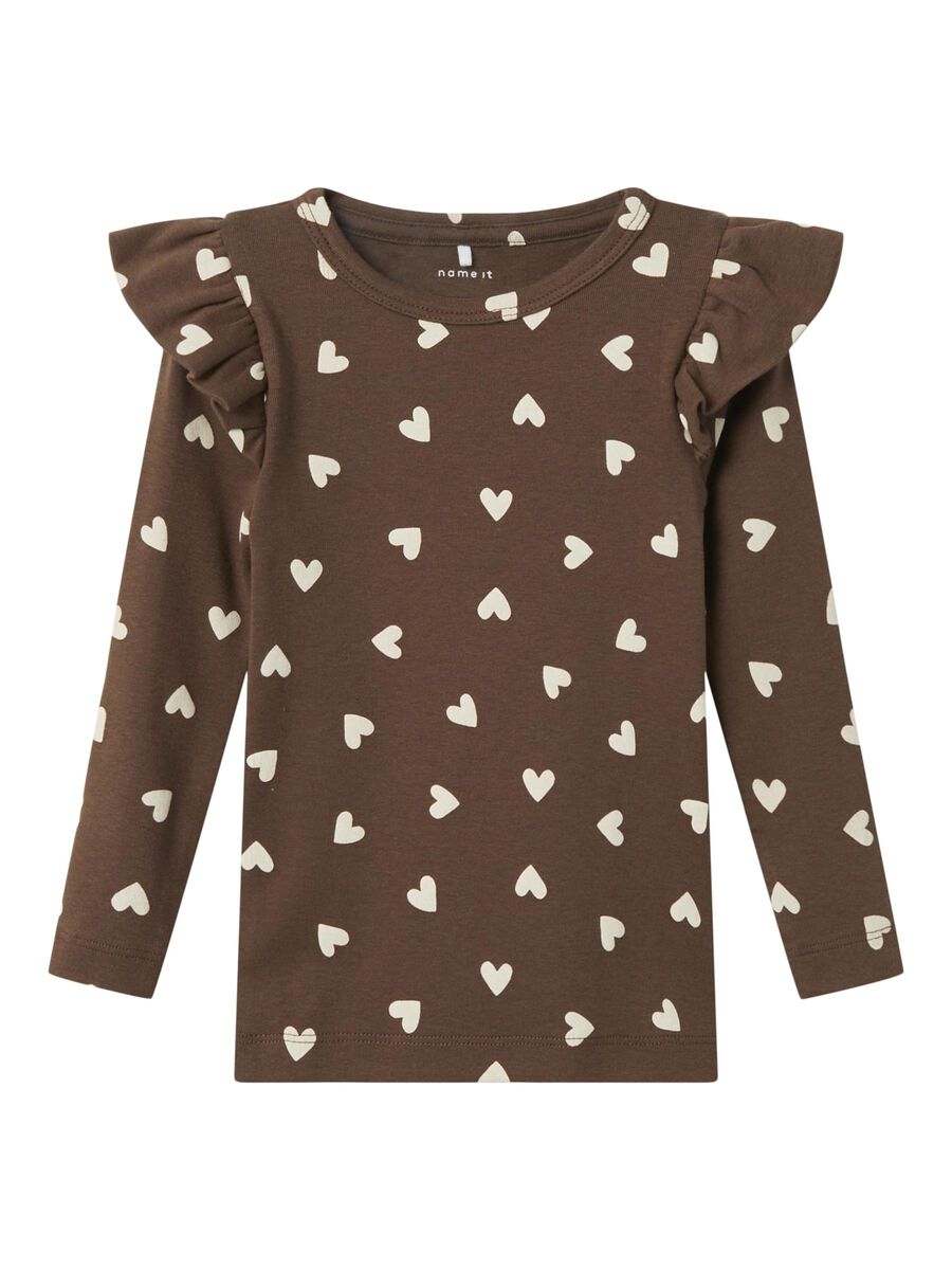 SLIM FIT TOP MET LANGE MOUWEN