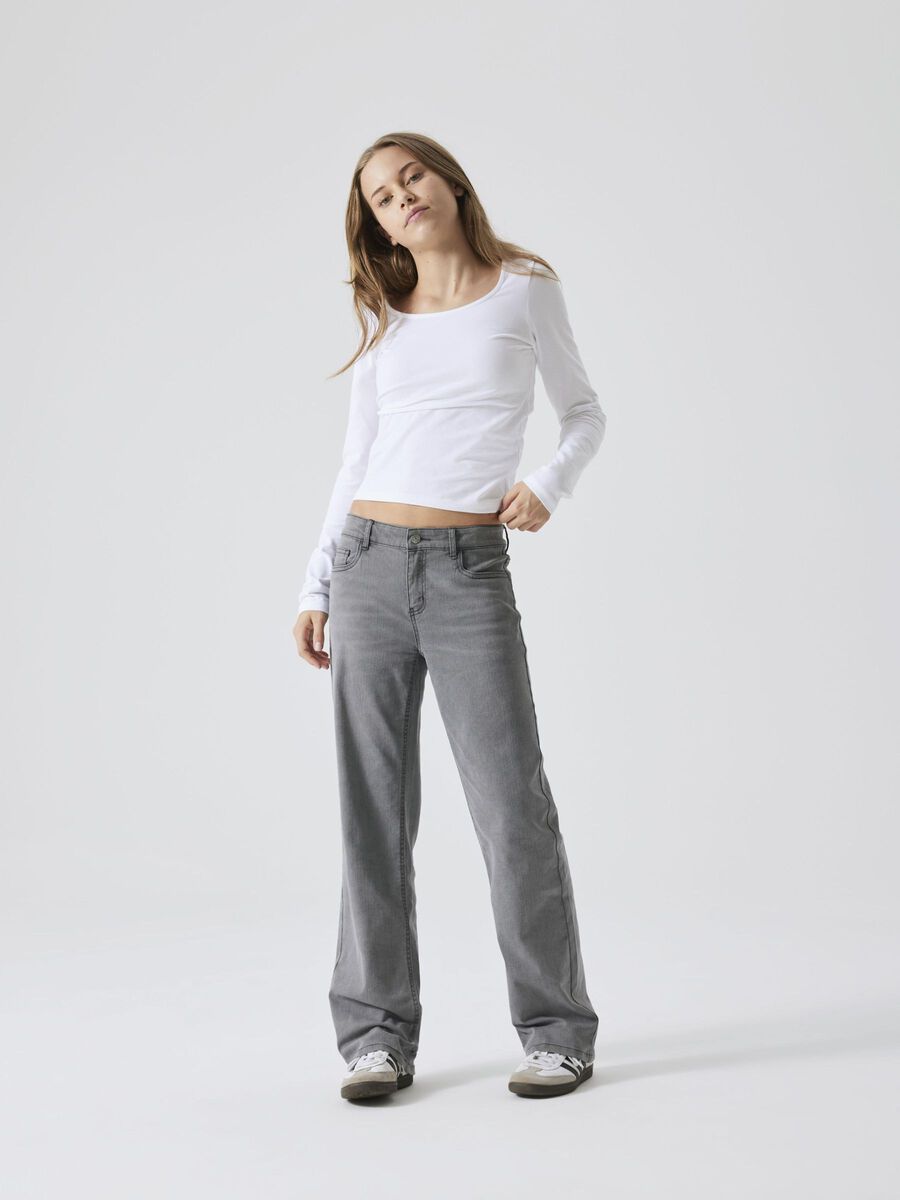 LOW-WAIST STRAIGHT LEG JEANS