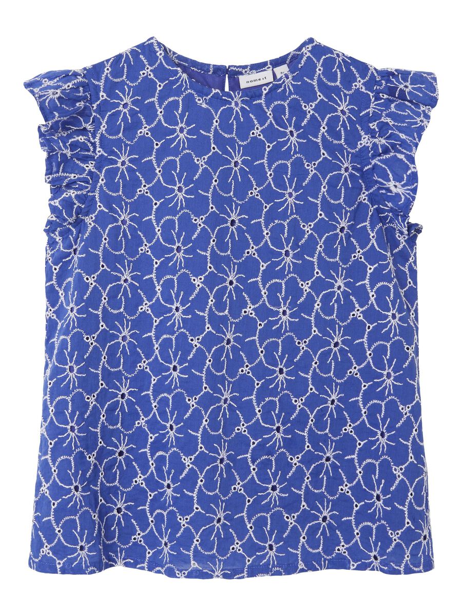 REGULAR FIT TOP MET KAPMOUWEN