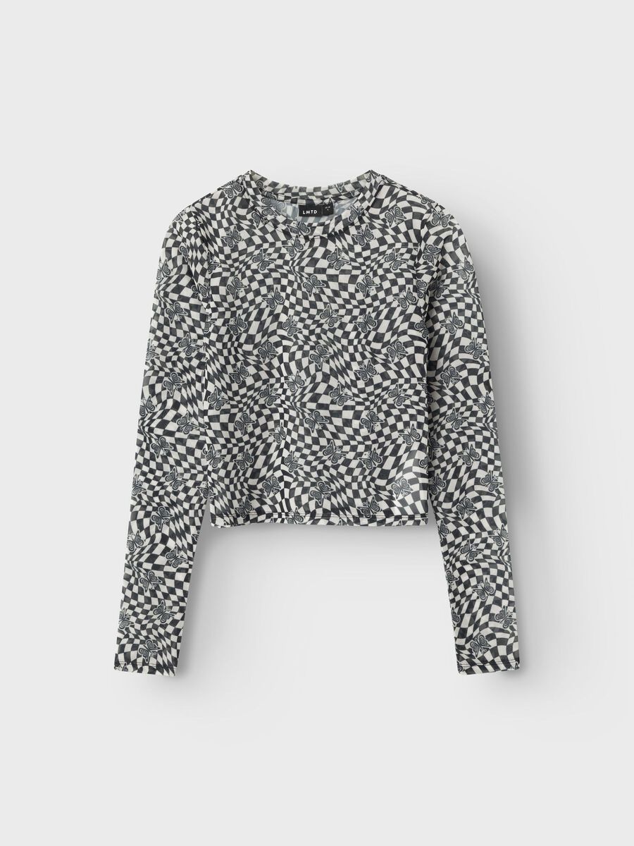 MESH TOP MET LANGE MOUWEN