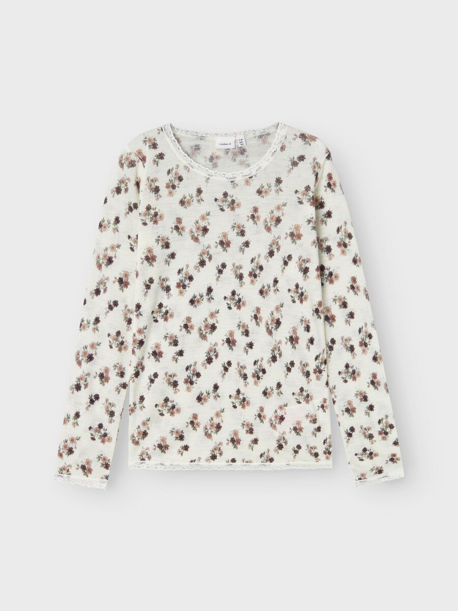 MERINO WOL TOP MET LANGE MOUWEN