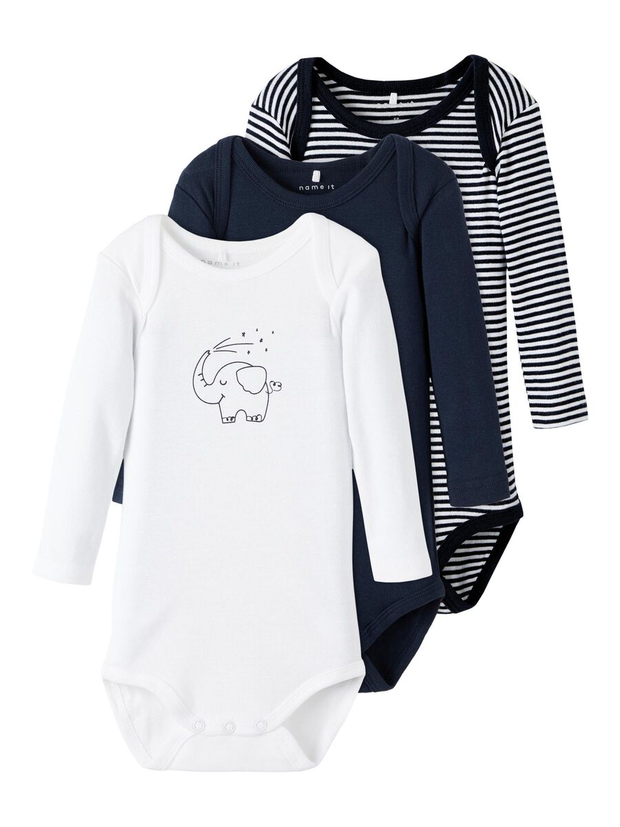 ELEPHANT 3-PACK ROMPER