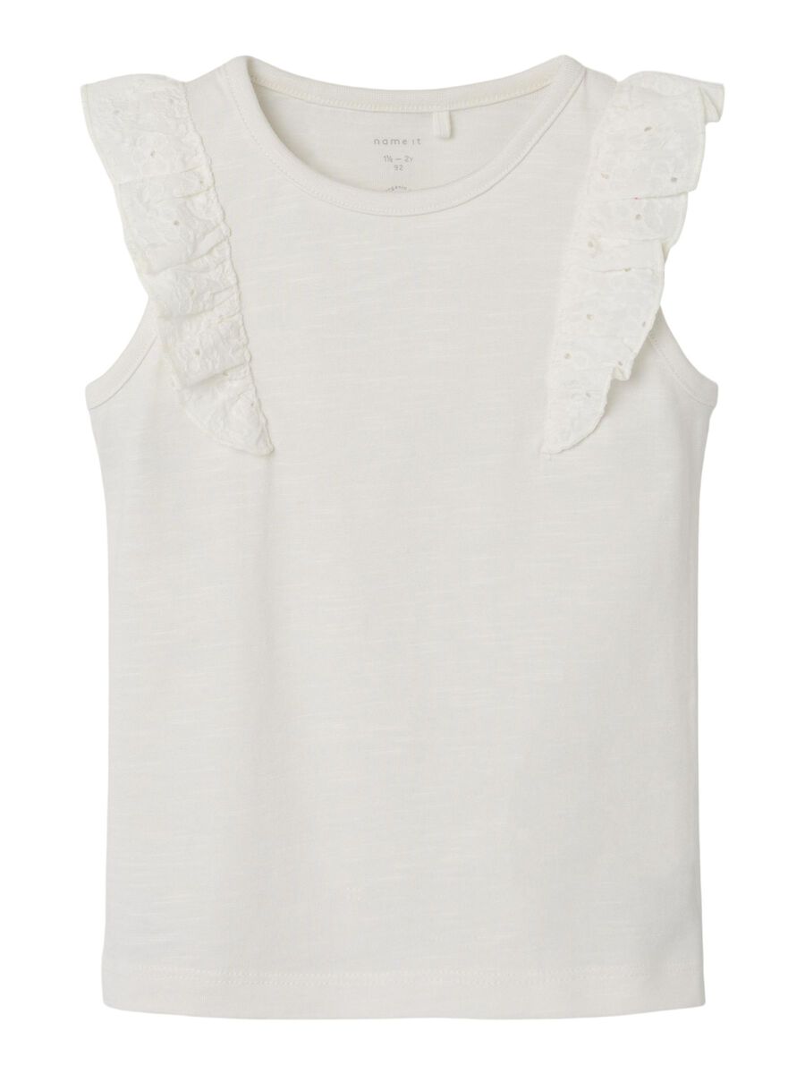 REGULAR FIT TOP MET KAPMOUWEN