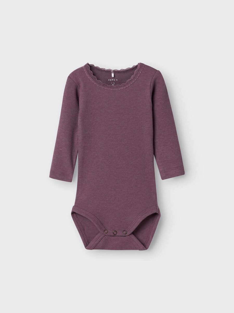 LANGE MOUWEN RIB ROMPER