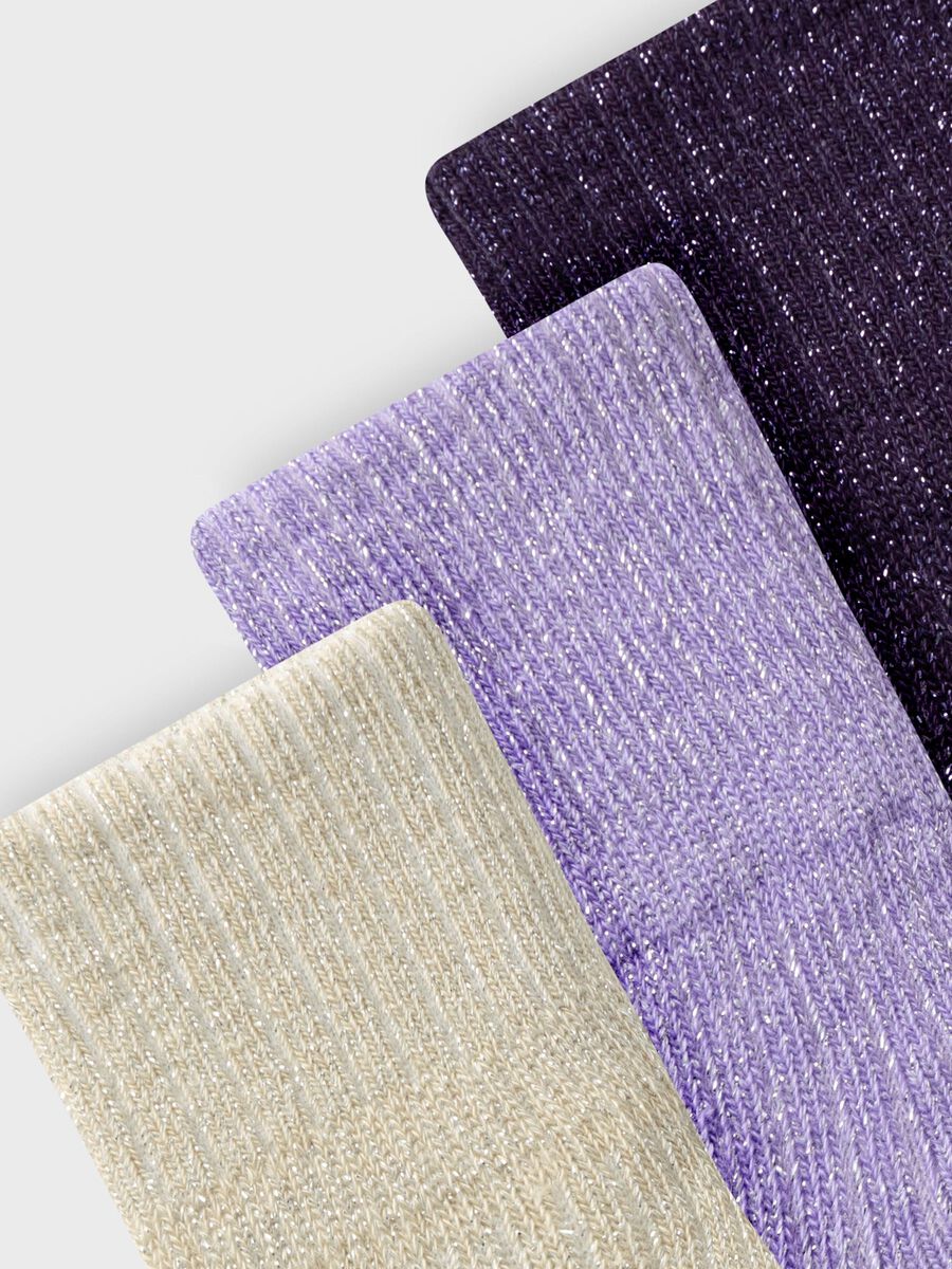 3-PACK GLITTER SOKKEN