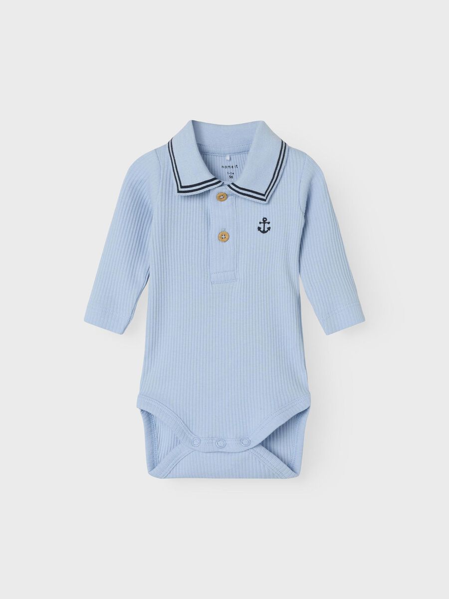 LANGE MOUWEN POLO ROMPER