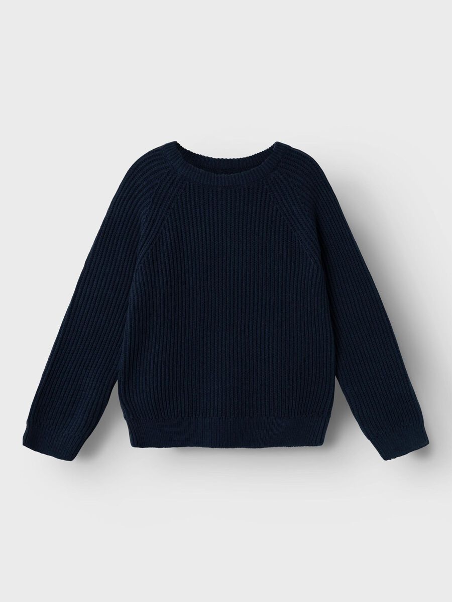 LANGE MOUWEN GEBREIDE TRUI