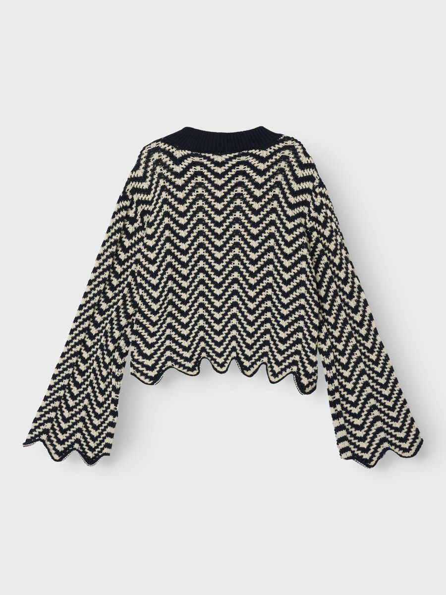 GESTREEPT GEBREIDE TRUI