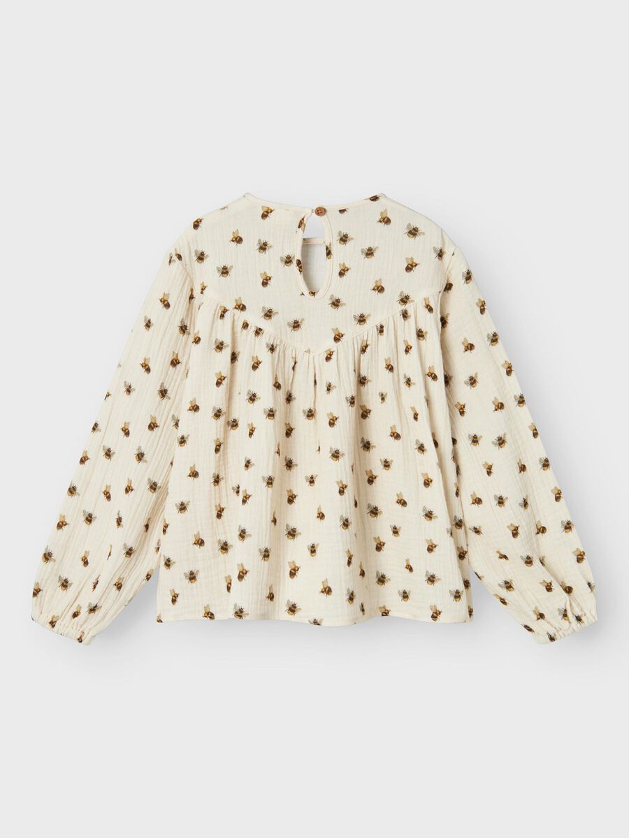 LOOSE FIT TOP MET LANGE MOUWEN