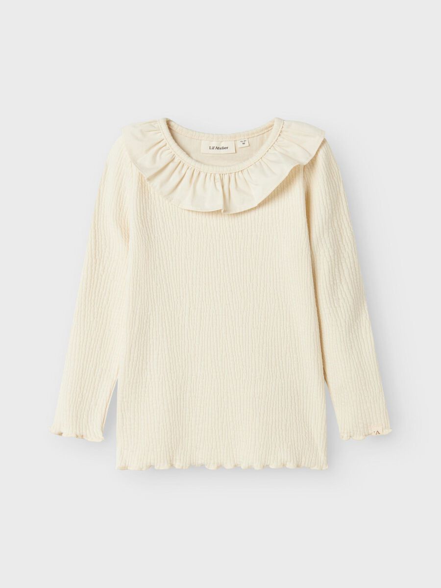 SLIM FIT TOP MET LANGE MOUWEN