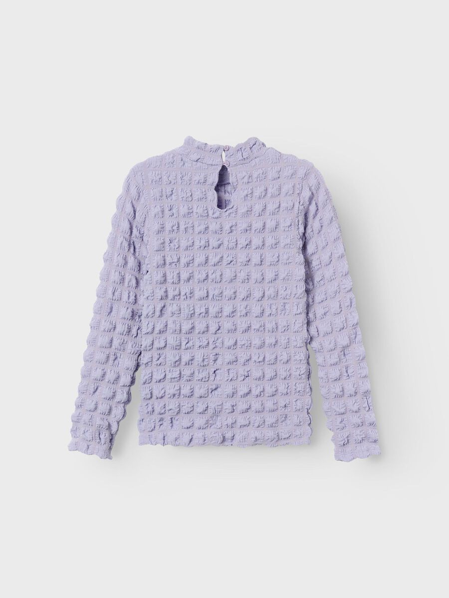 REGULAR FIT TOP MET LANGE MOUWEN