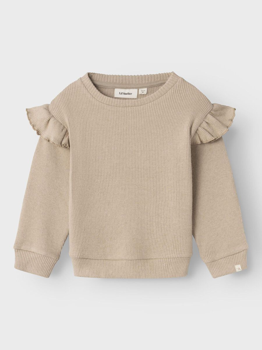 LOOSE FIT TOP MET LANGE MOUWEN