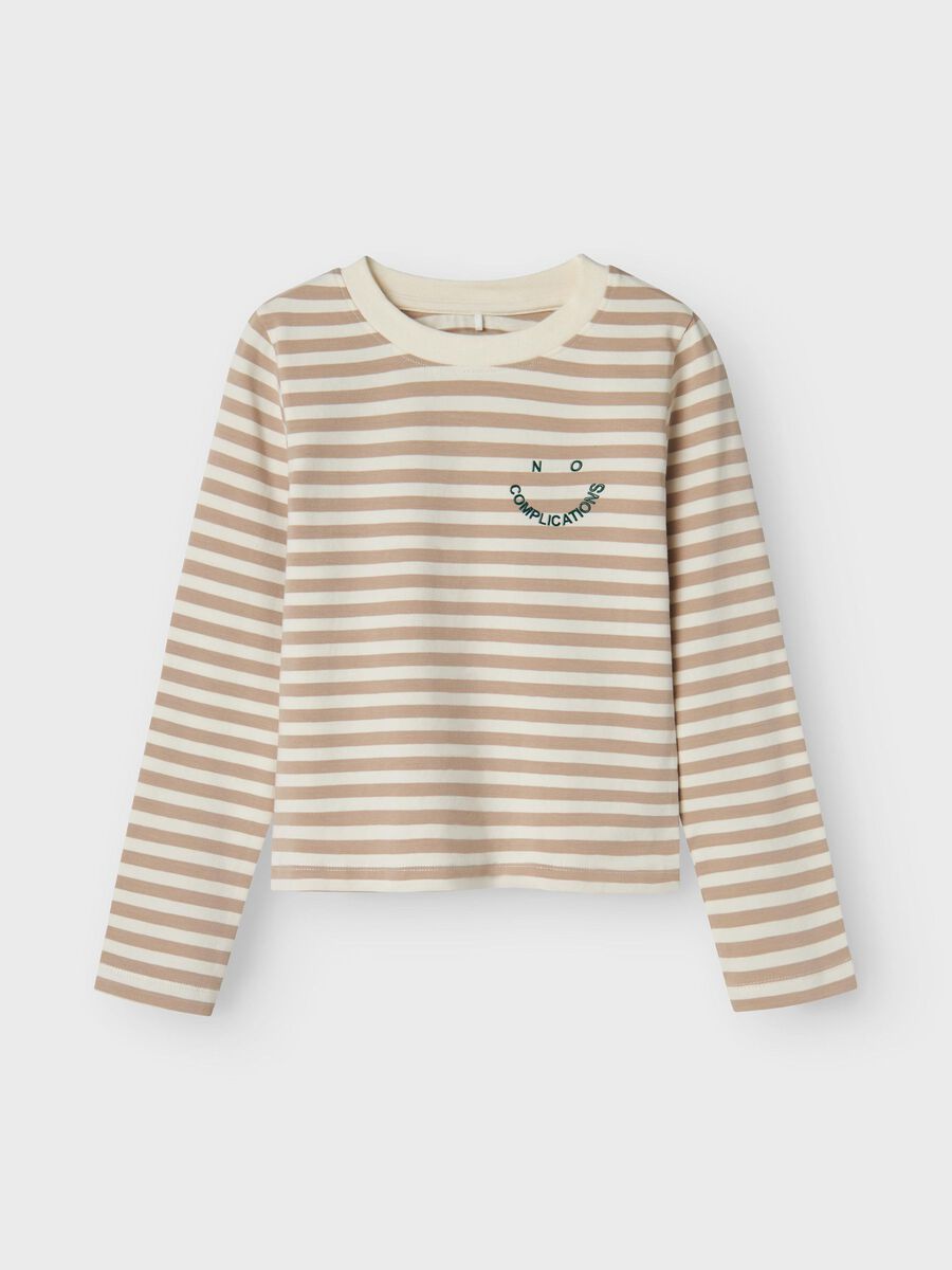 SLIM FIT TOP MET LANGE MOUWEN