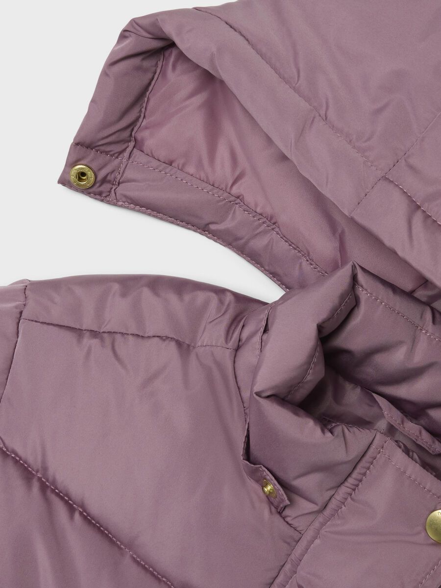 LANGE GEWATTEERDE JAS