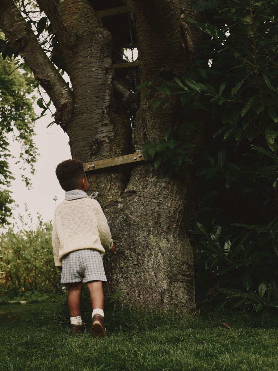 LANGE MOUWEN GEBREIDE TOP