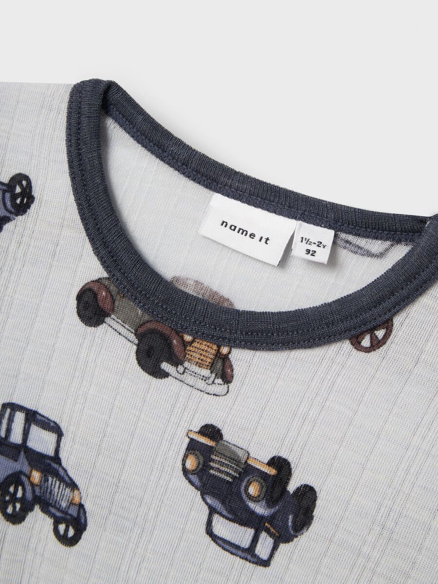 MERINO WOL TOP MET LANGE MOUWEN