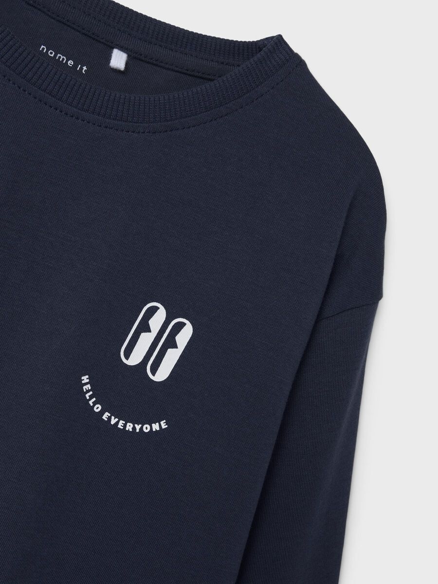 REGULAR FIT TOP MET LANGE MOUWEN