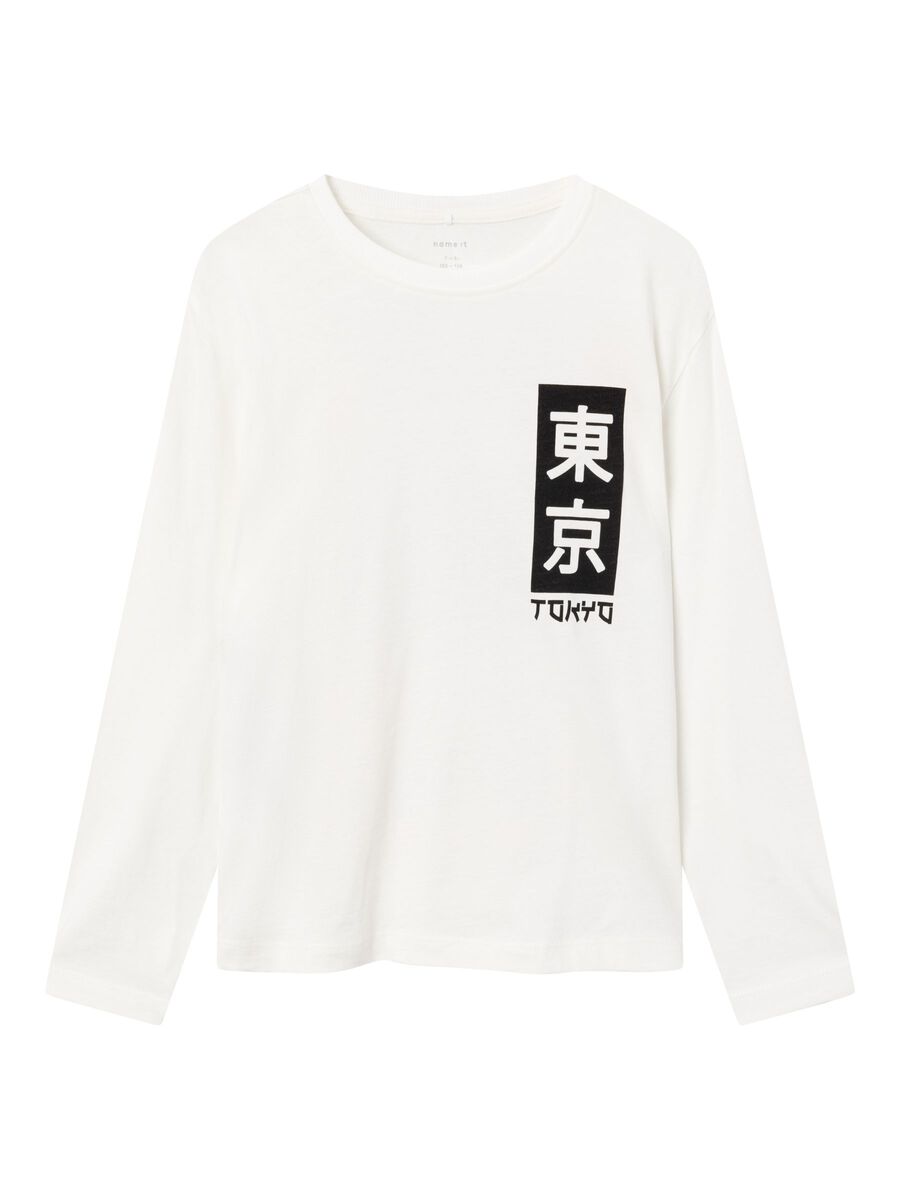 LOOSE-FIT TOP MET LANGE MOUWEN