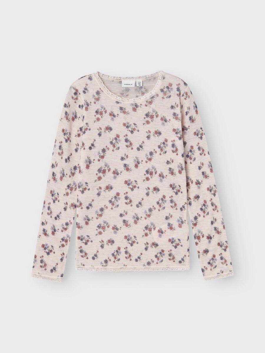 MERINO WOL TOP MET LANGE MOUWEN