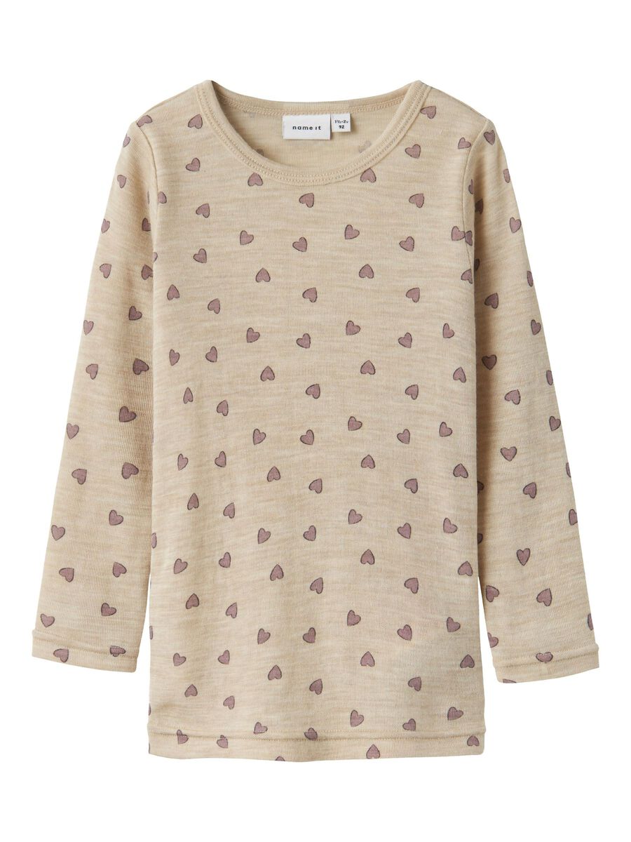 MERINO WOL TOP MET LANGE MOUWEN