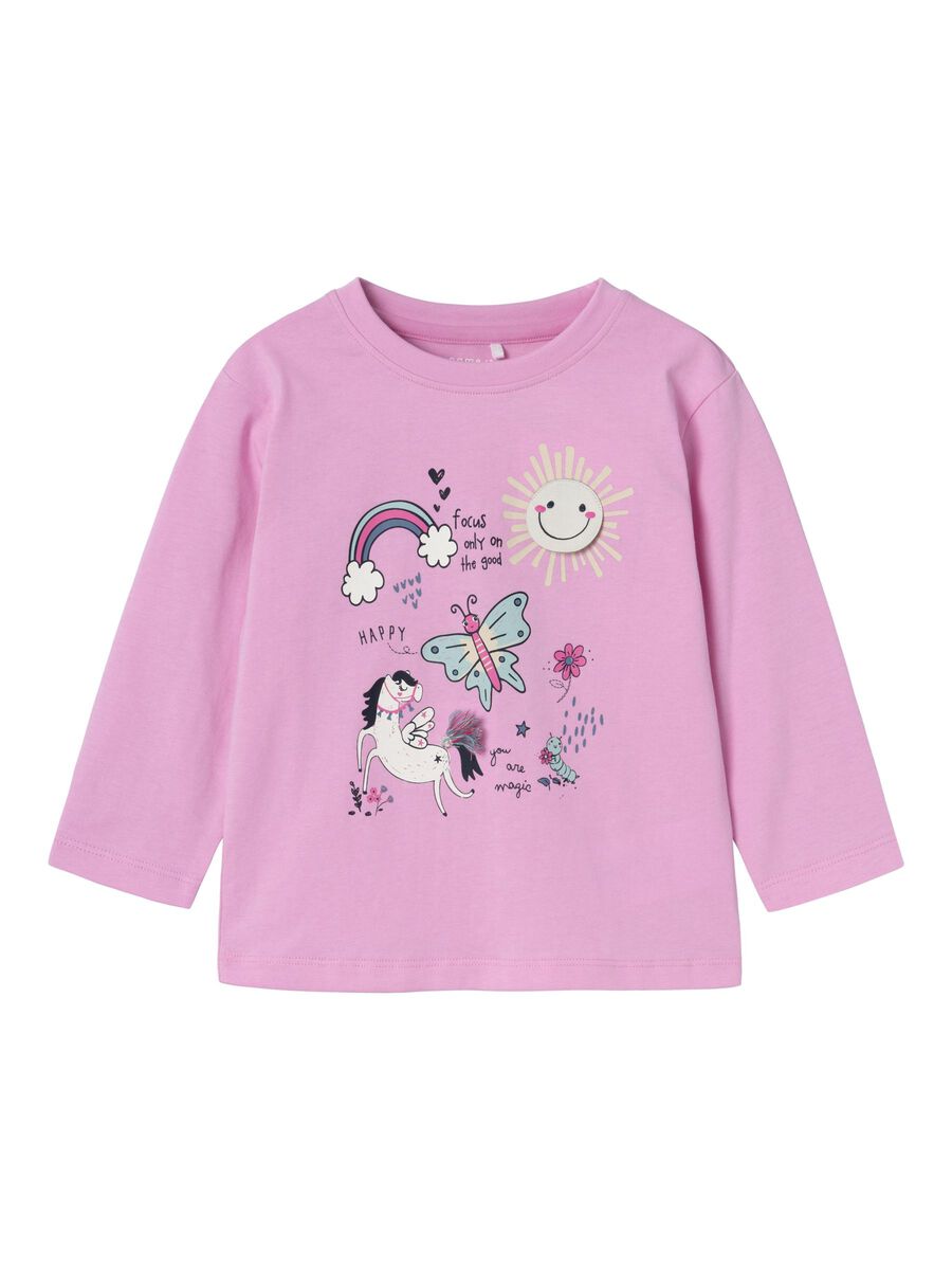 REGULAR FIT TOP MET LANGE MOUWEN