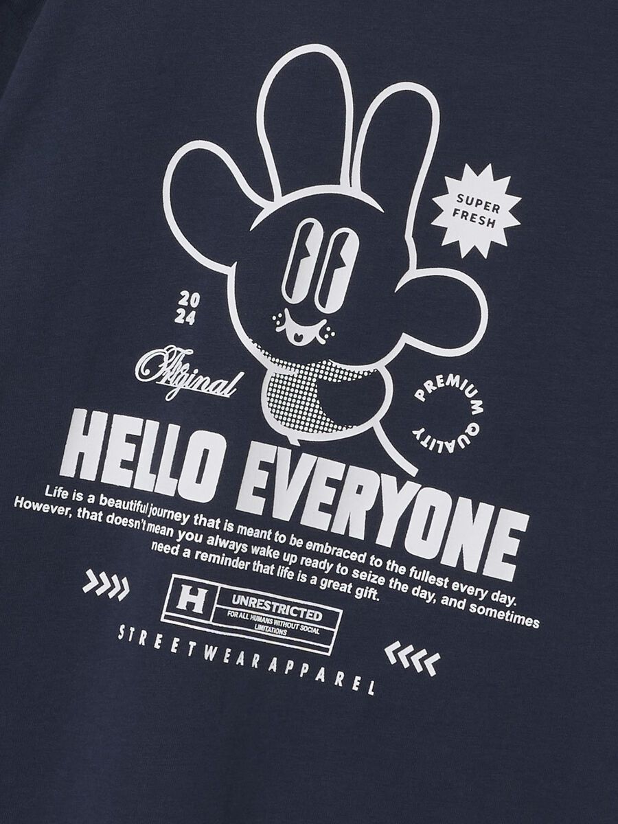 REGULAR FIT TOP MET LANGE MOUWEN