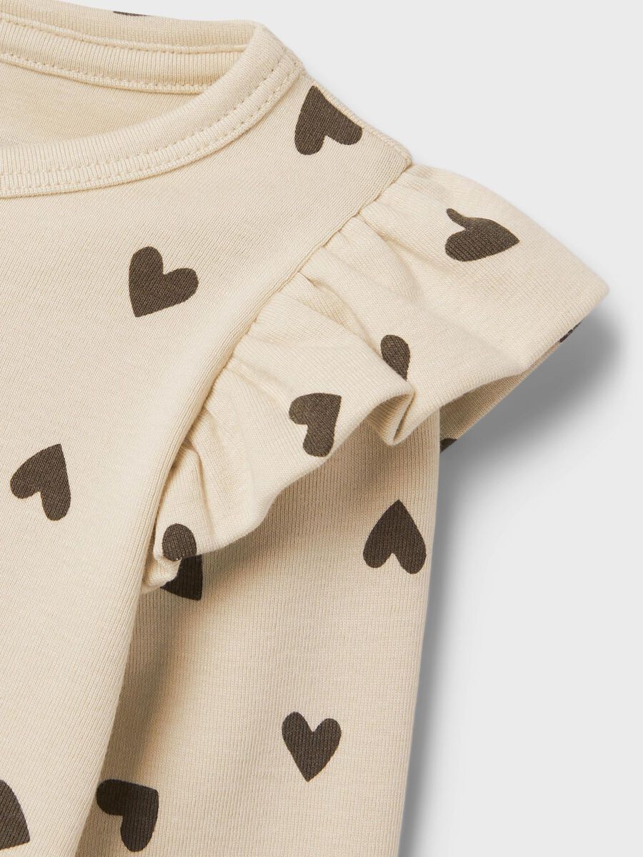 SLIM FIT TOP MET LANGE MOUWEN