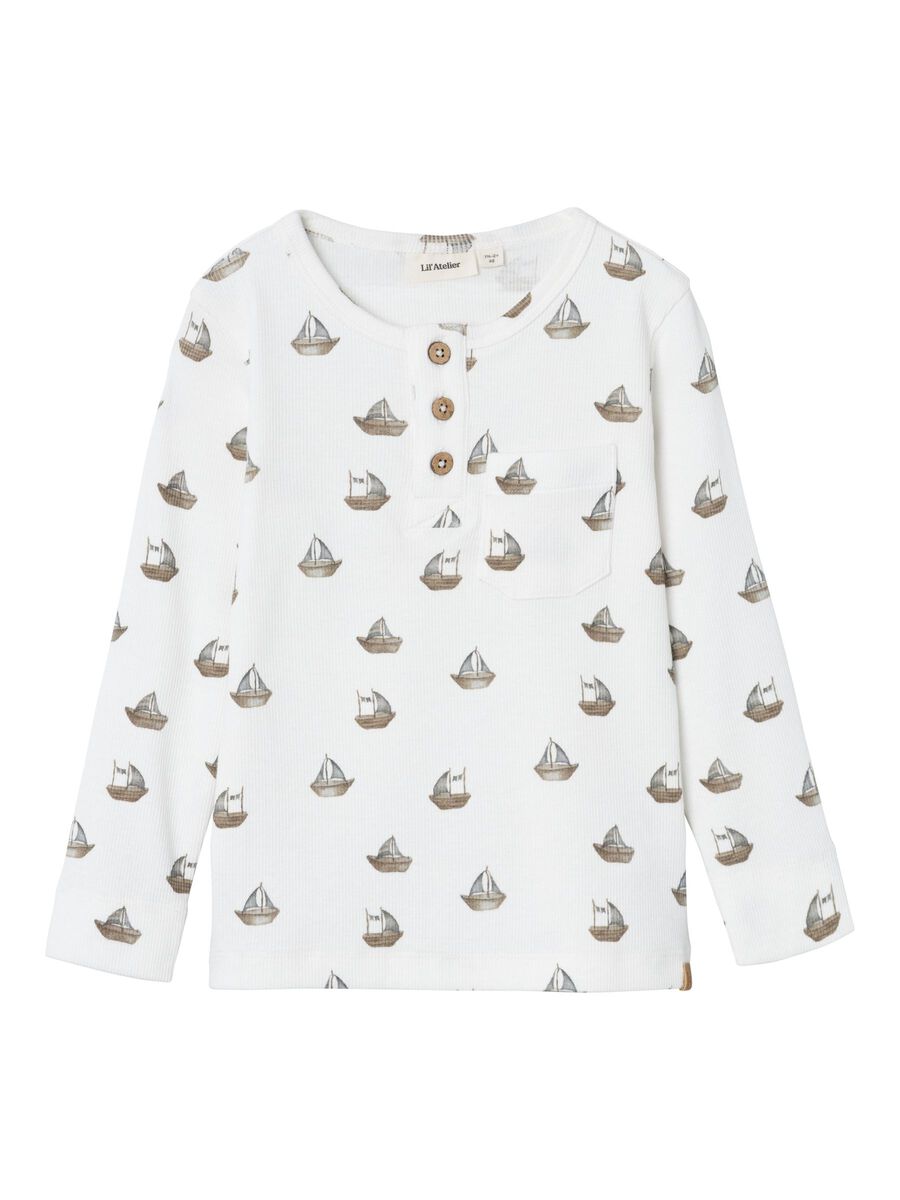 SLIM FIT TOP MET LANGE MOUWEN