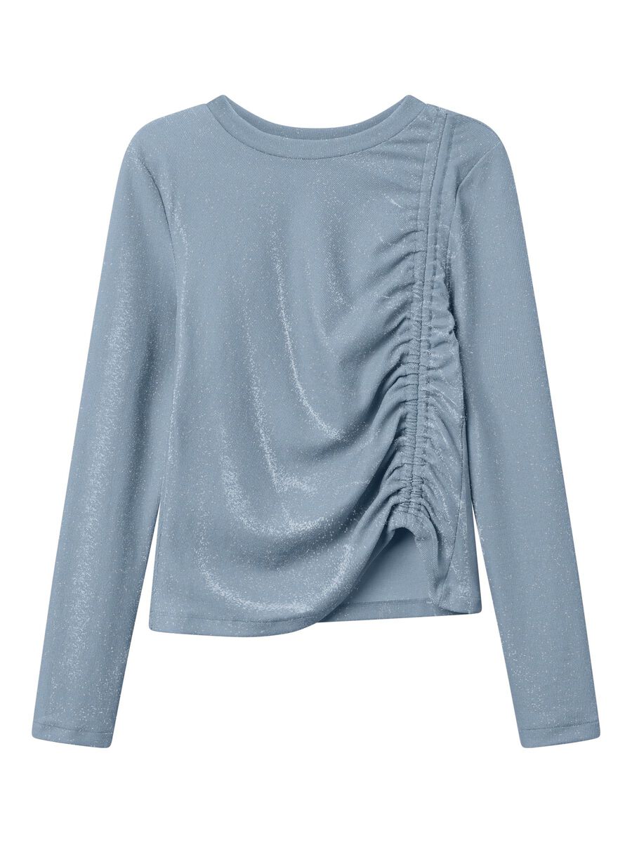 GLITTER TOP MET LANGE MOUWEN