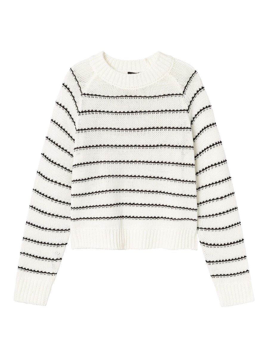 LANGE MOUWEN GEBREIDE TRUI