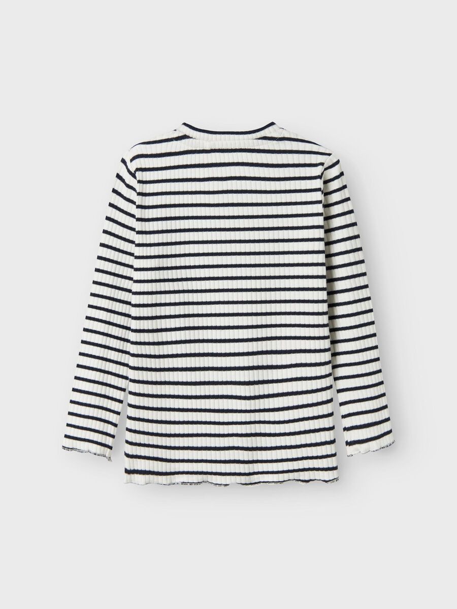 SLIM FIT TOP MET LANGE MOUWEN