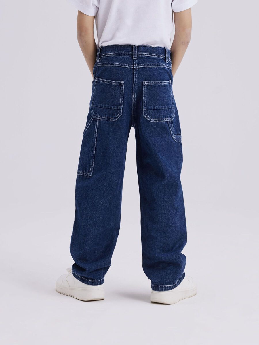 STRAIGHT LEG CARGO JEANS