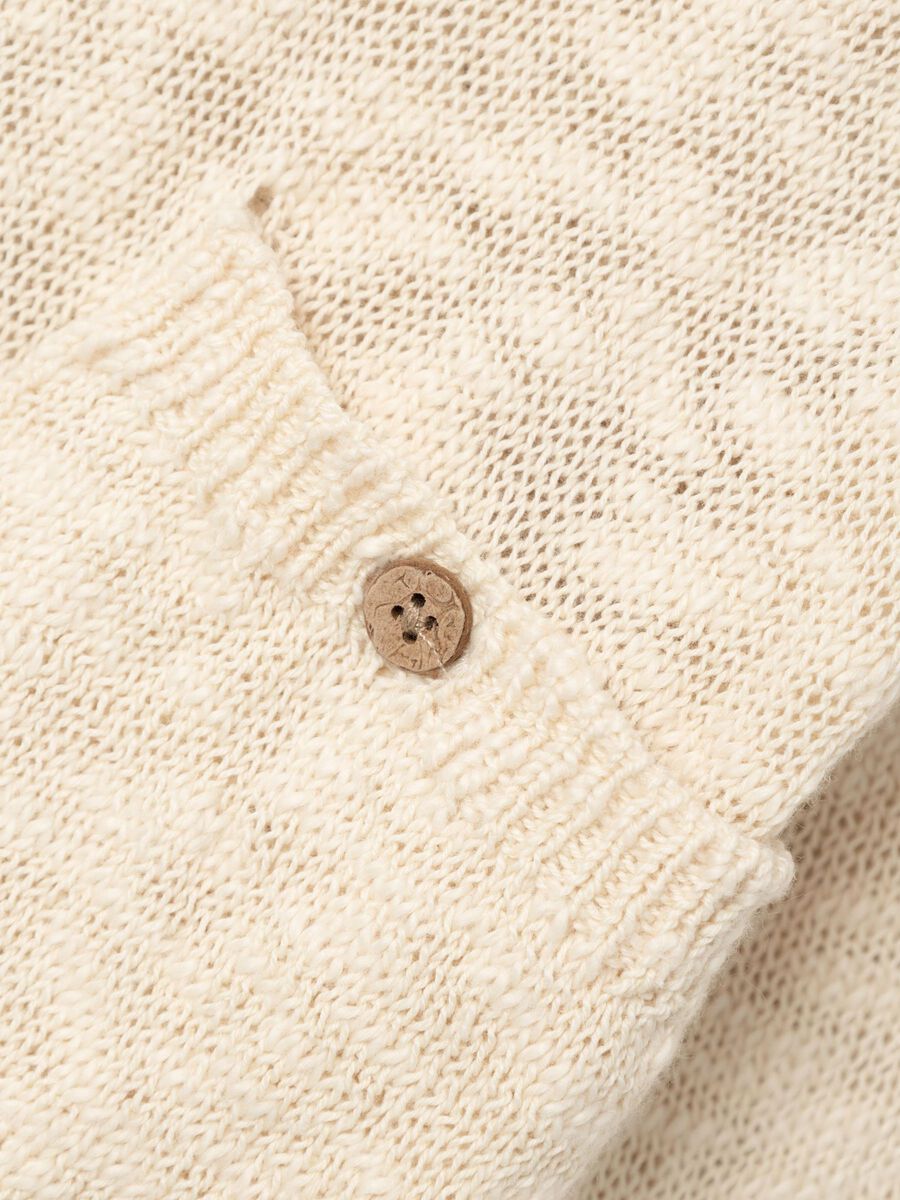 LANGE MOUWEN GEBREIDE TOP