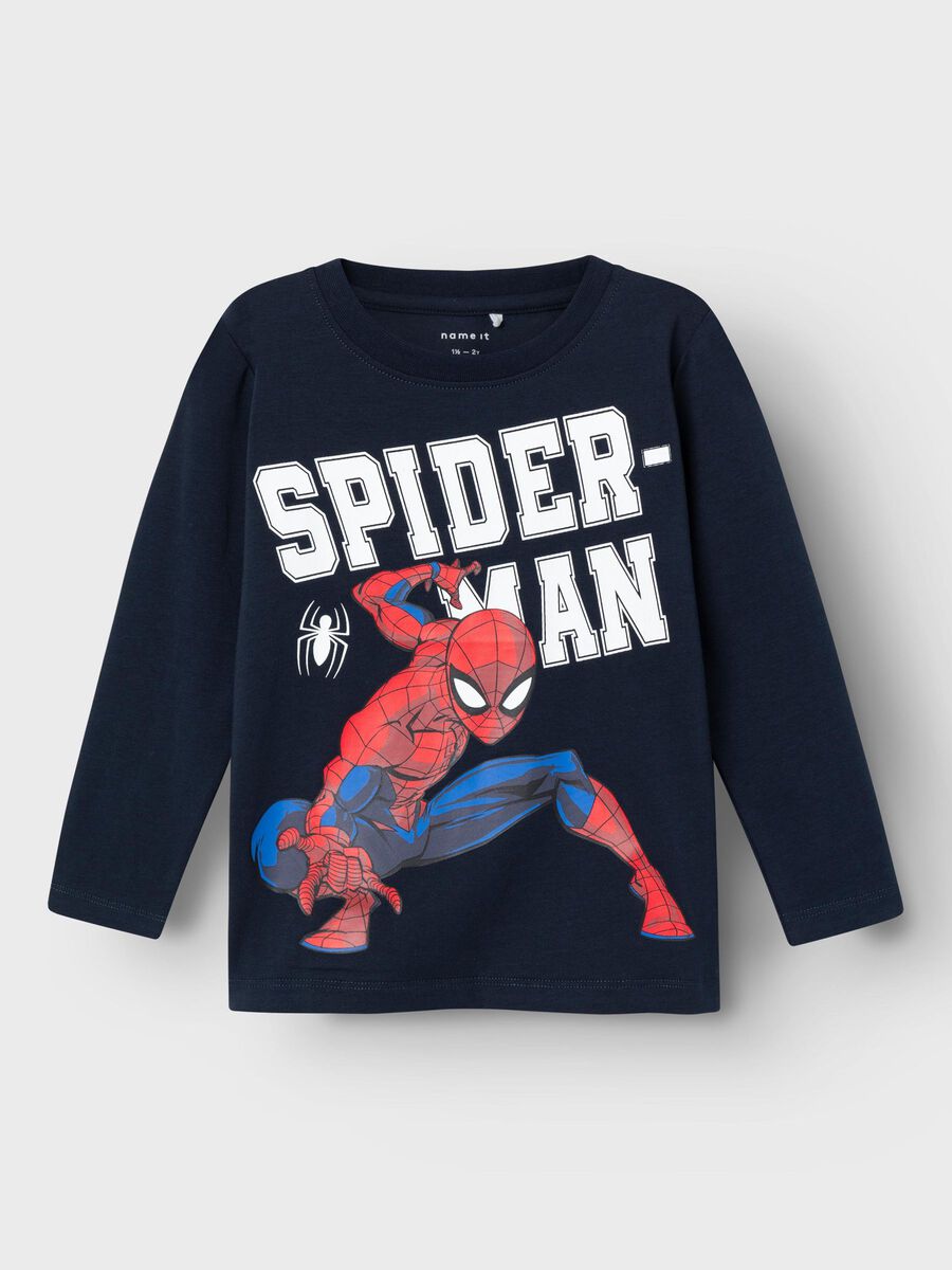 SPIDERMAN TOP MET LANGE MOUWEN