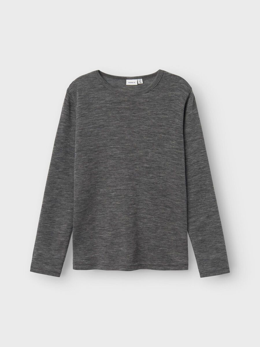 MERINO WOL TOP MET LANGE MOUWEN