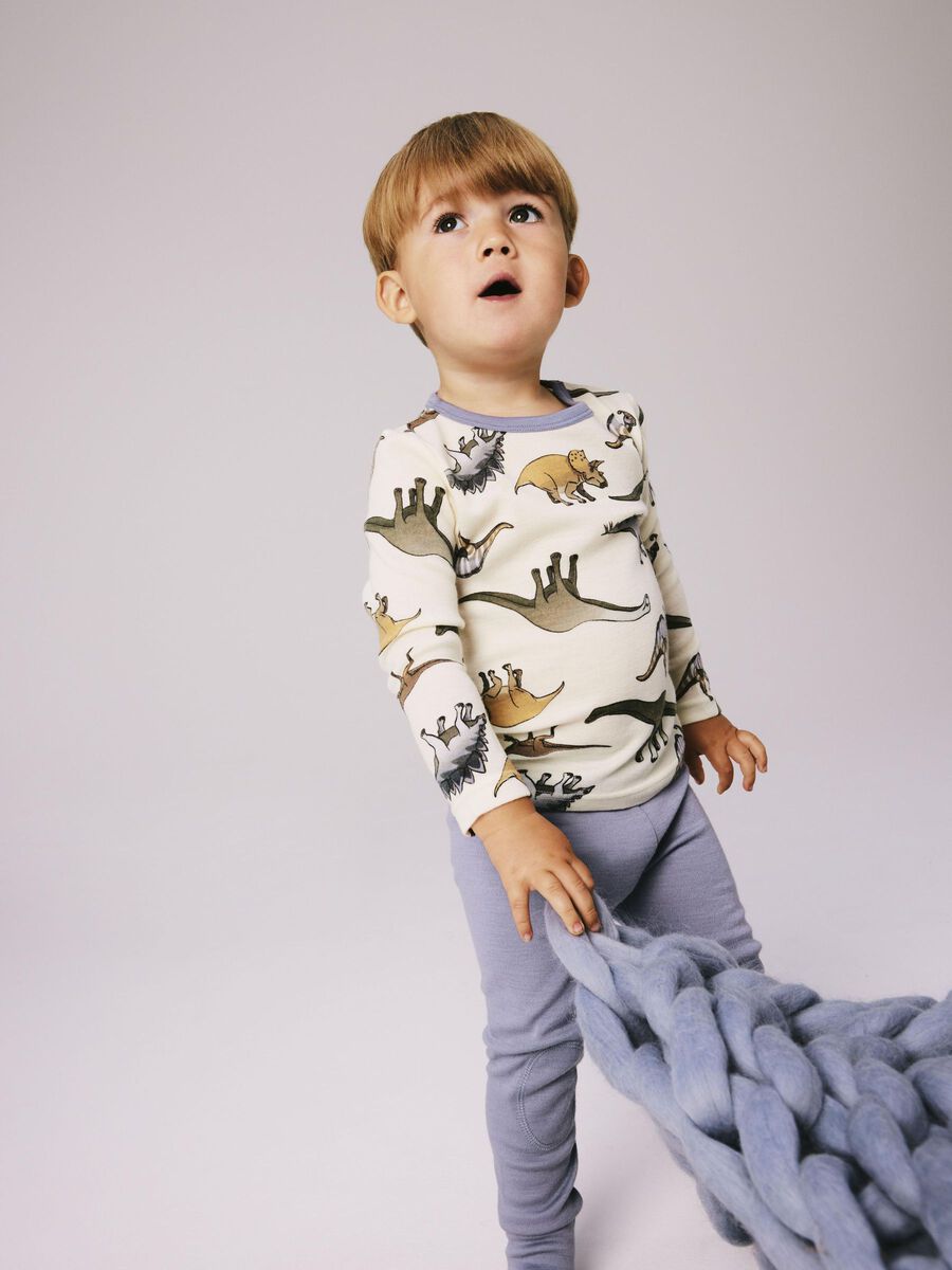 MERINOWOL TOP MET LANGE MOUWEN