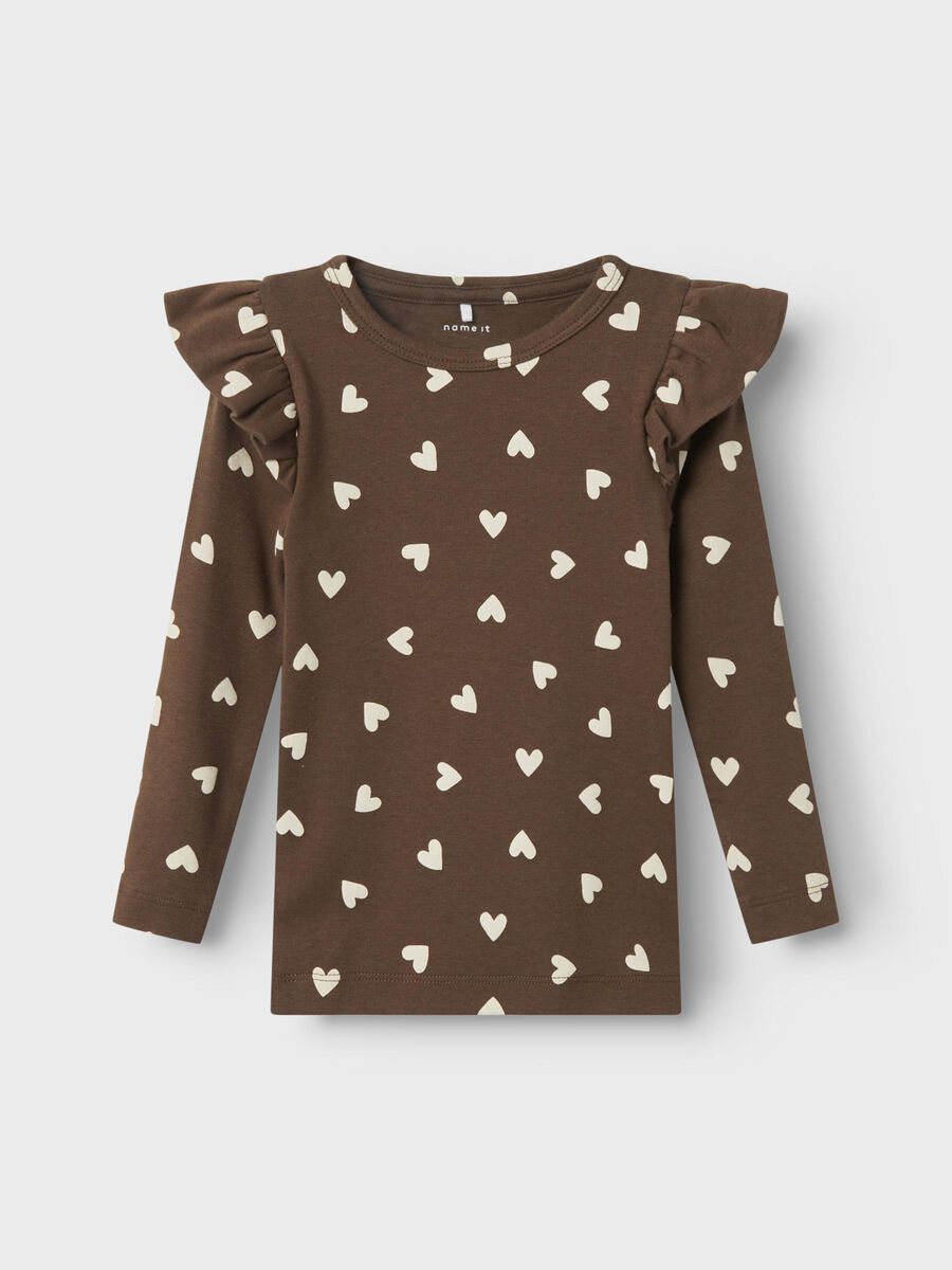 SLIM FIT TOP MET LANGE MOUWEN