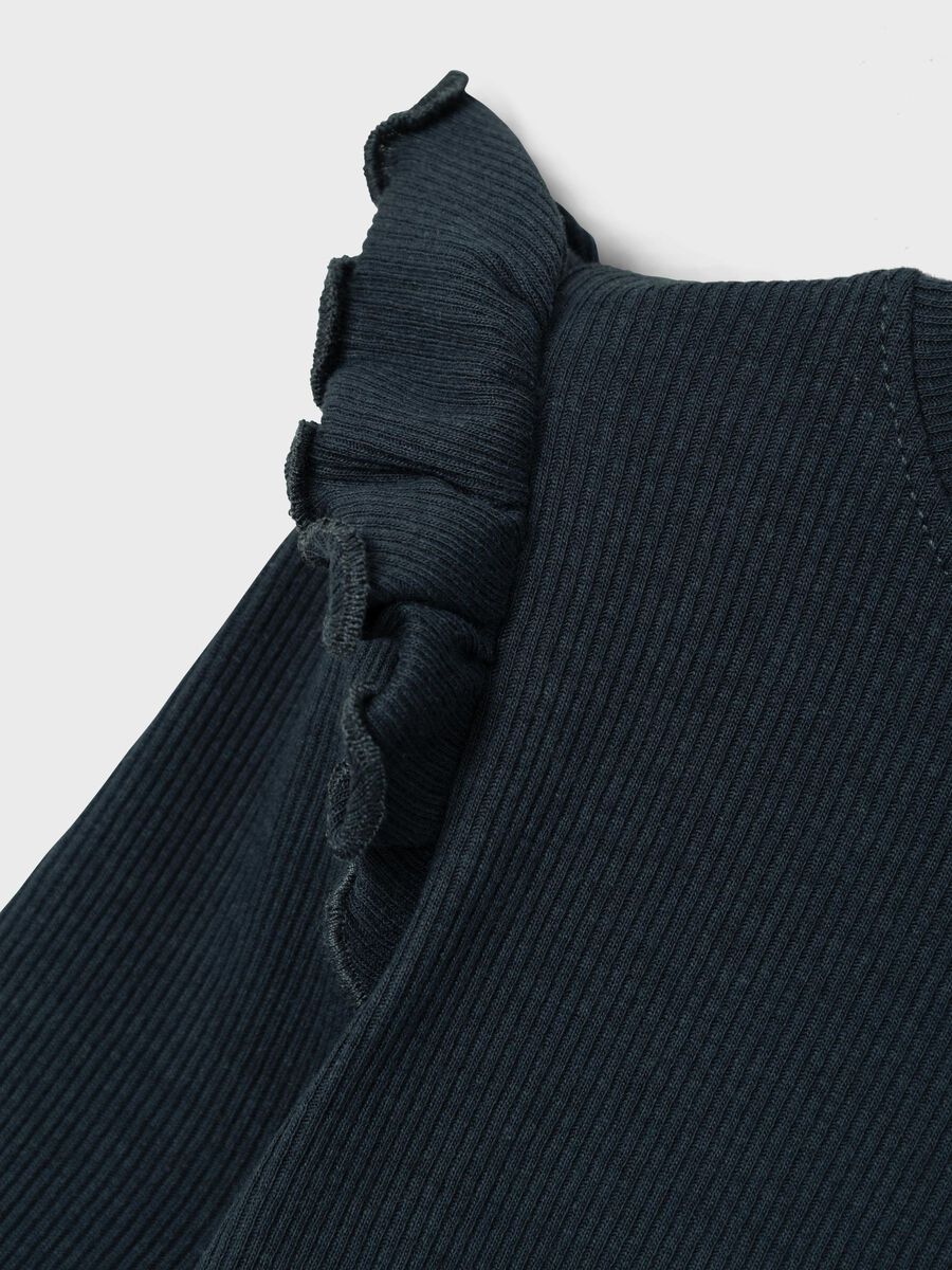 SLIM FIT TOP MET LANGE MOUWEN