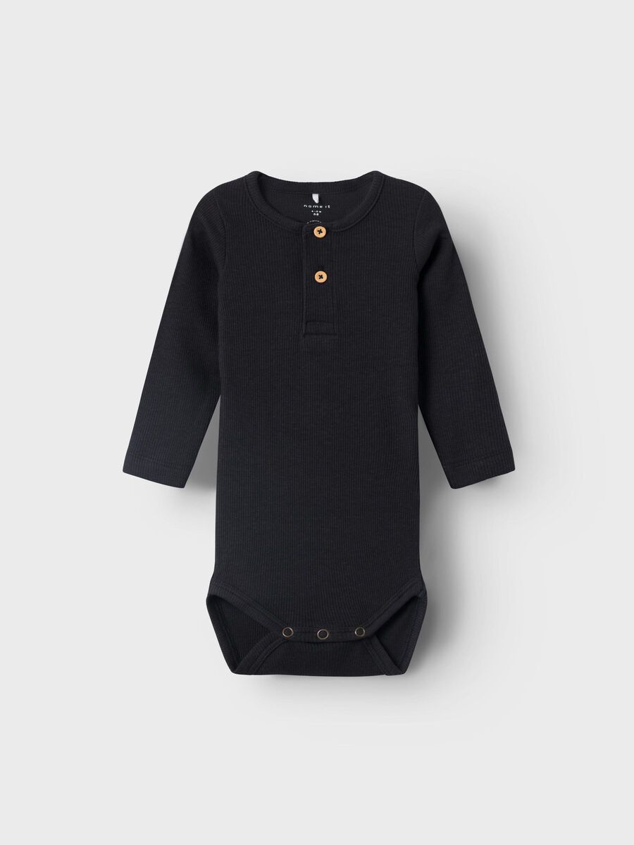 LANGE MOUWEN RIB ROMPER
