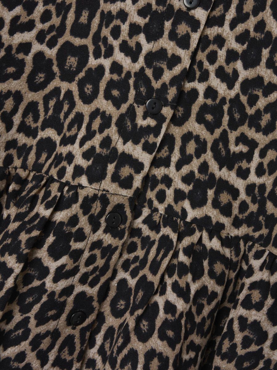 PANTERPRINT TOP MET LANGE MOUWEN