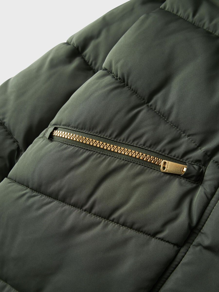 LANGE GEWATTEERDE JAS