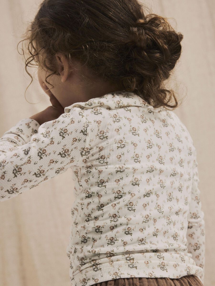 SLIM FIT TOP MET LANGE MOUWEN