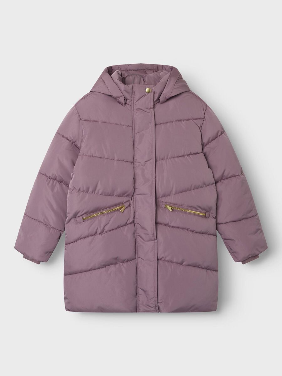 LANGE GEWATTEERDE JAS