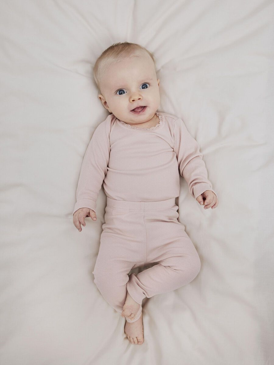 LANGE MOUWEN RIB ROMPER
