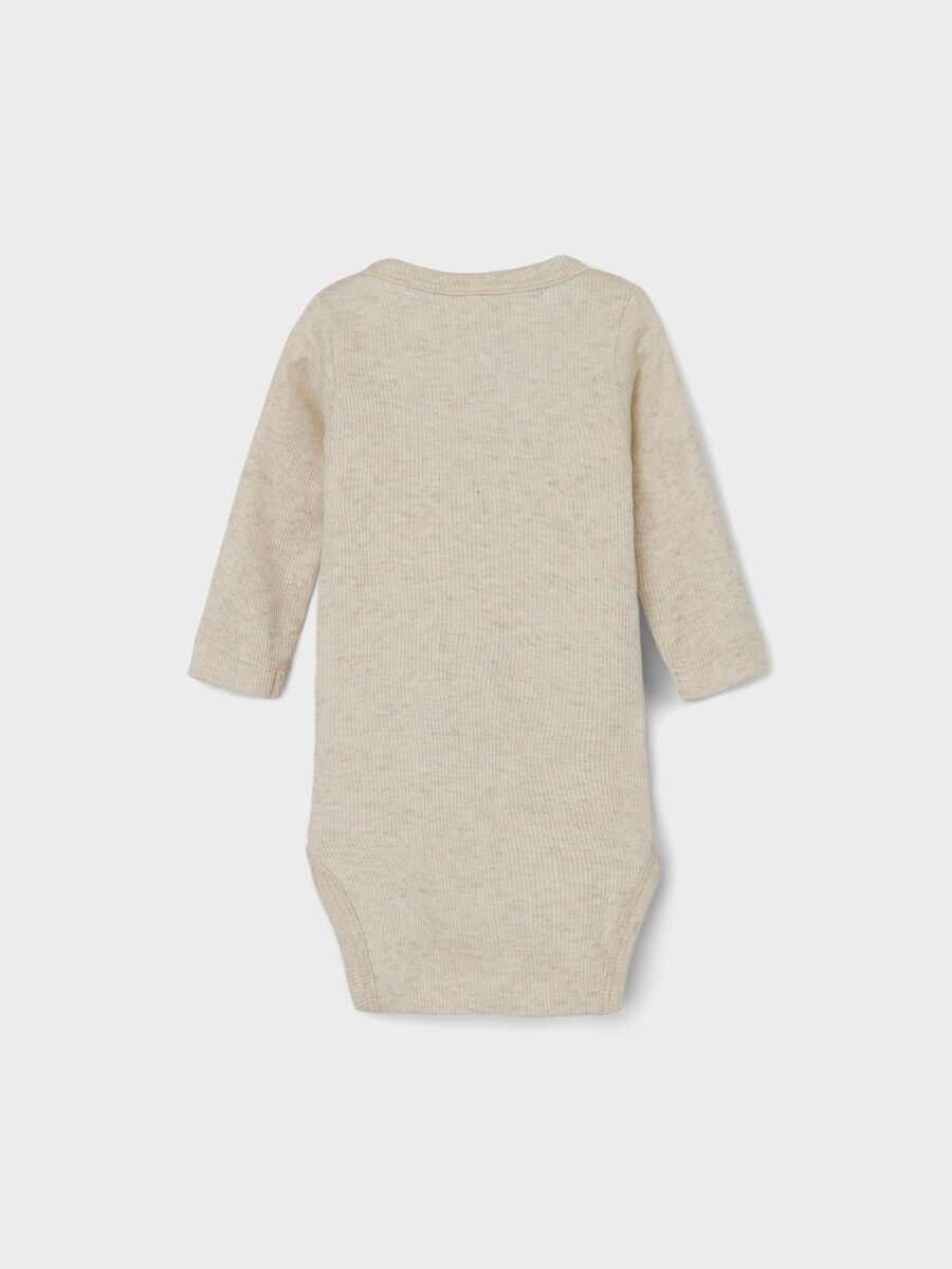LANGE MOUWEN RIB ROMPER