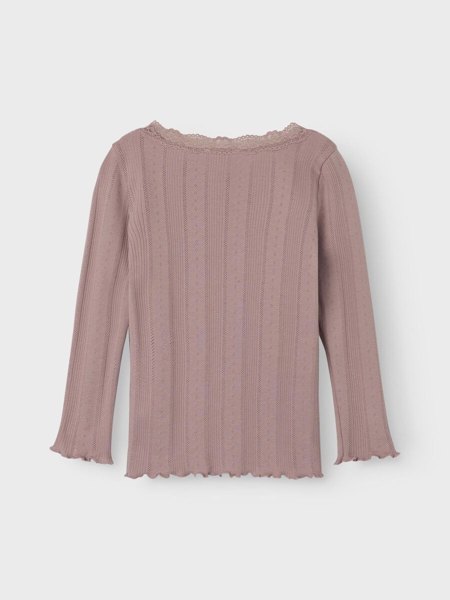 SLIM FIT TOP MET LANGE MOUWEN