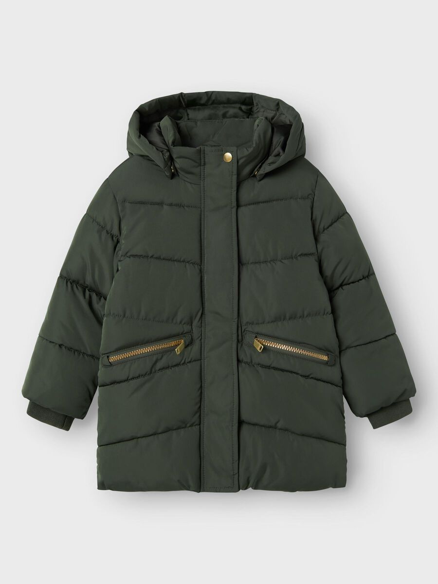 LANGE GEWATTEERDE JAS