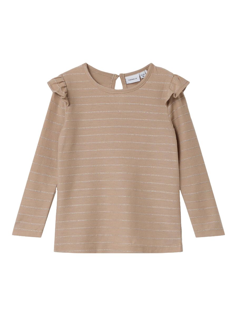 REGULAR FIT TOP MET LANGE MOUWEN