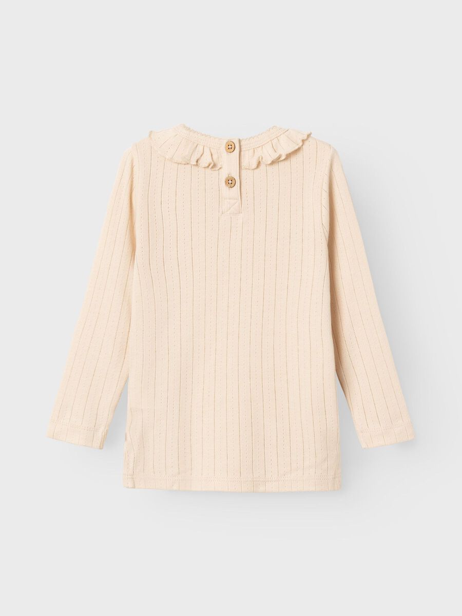 SLIM FIT TOP MET LANGE MOUWEN