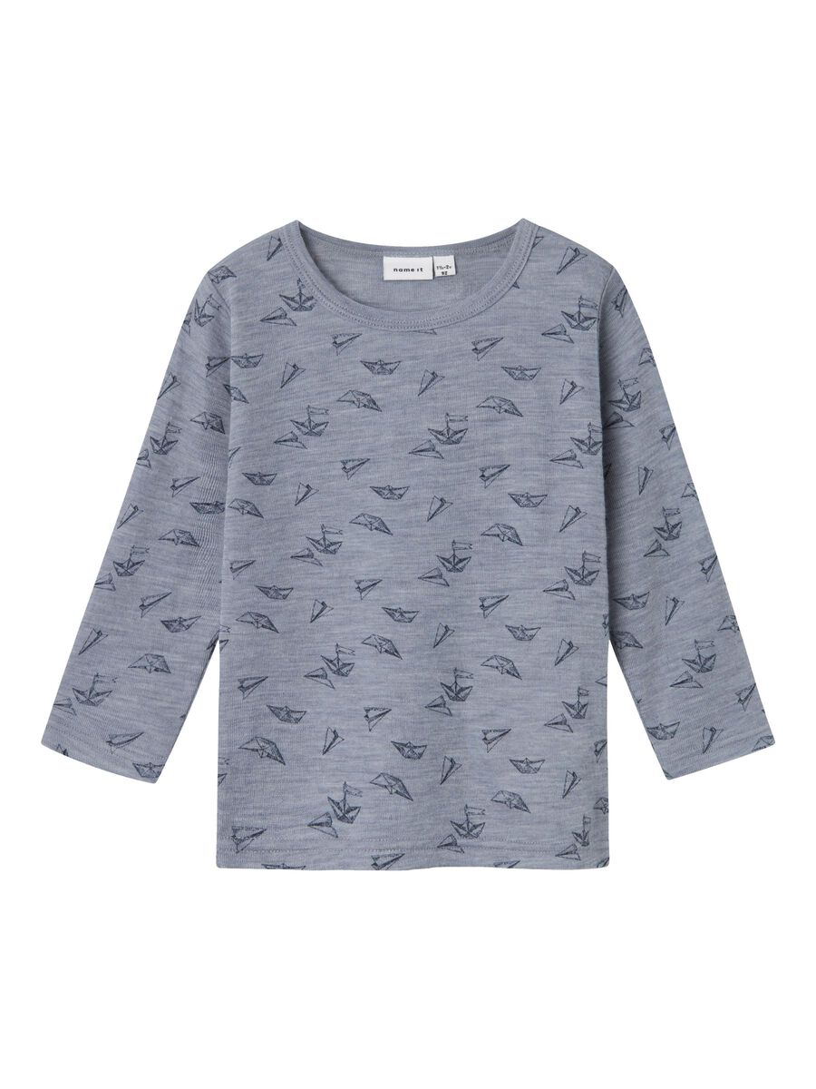 MERINO WOL TOP MET LANGE MOUWEN